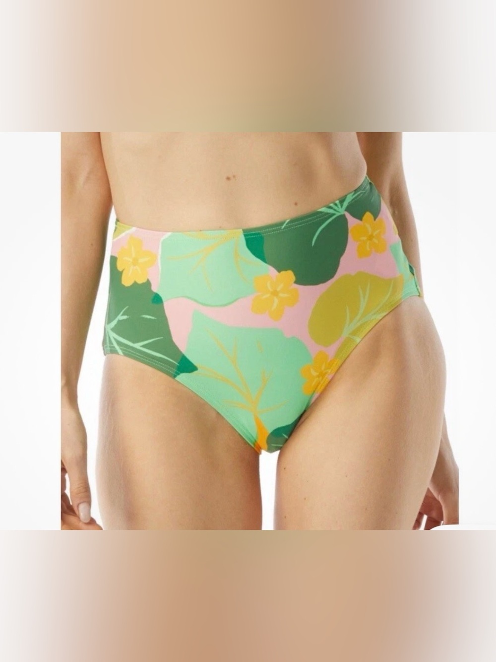 Kate Spade New York Womens Printed High Waist Swim Bottom, Small, $80